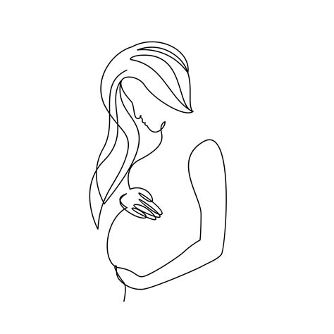 outline of pregnant woman